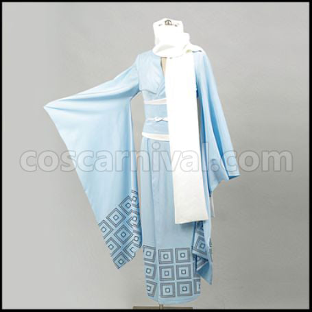 Nura: Rise of the Yokai Clan Snow Woman Outfit + Wig 2 Piece Set coscarnival - Detail Close-up