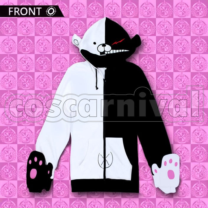 Monokuma cosplay costume from Danganronpa, front view