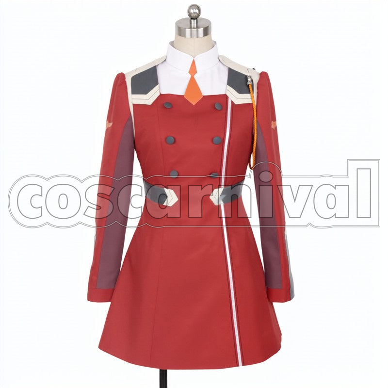 Zero Two cosplay costume from Darling in the Franxx, front view
