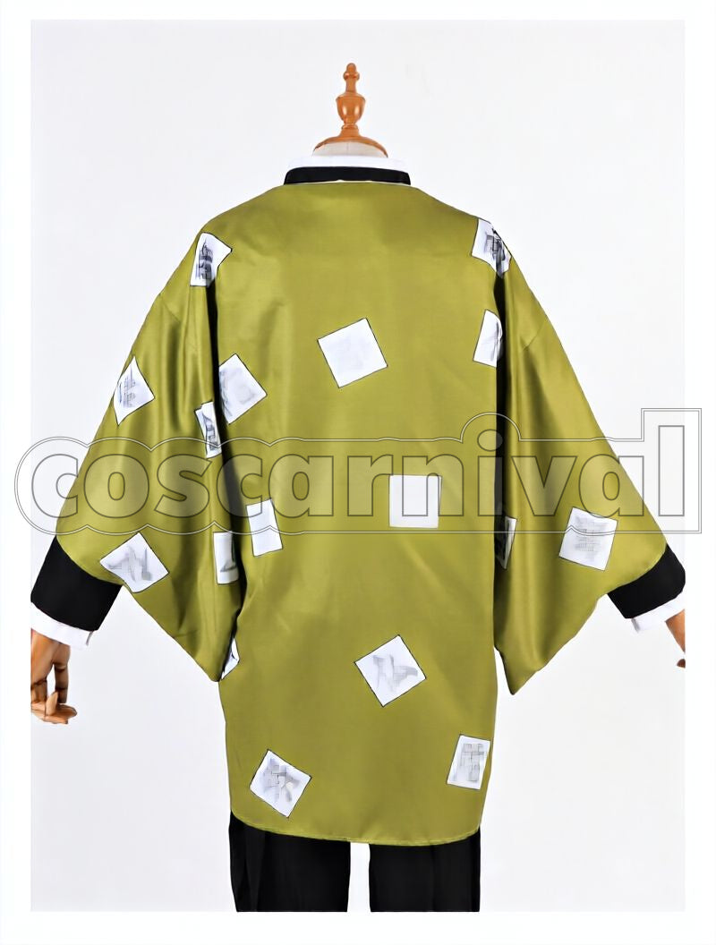 Kimetsu no Yaiba Stone Hashira Gyomei Himejima Demon Slayer Corps Uniform Cosplay cosplay costume from Demon Slayer:, back view 1