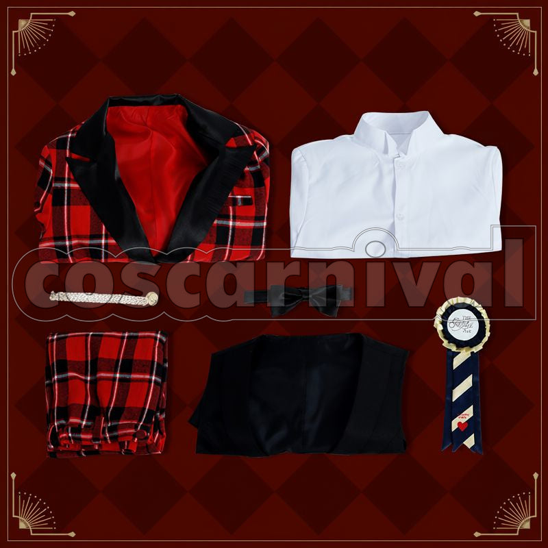 Trappola Suitor Suit Cosplay cosplay costume from Disney Twisted-Wonderland Ace, set view