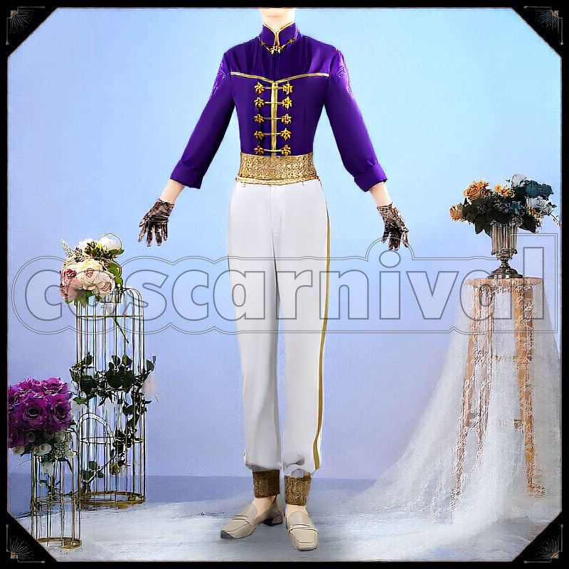 Spade Night Sky's Chiffon Cosplay cosplay costume from Disney Twisted-Wonderland Deuce, front view 3