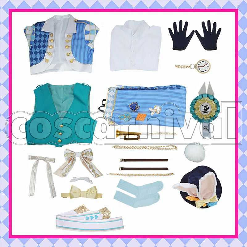 Spade White Rabbit Fest Cosplay cosplay costume from Disney Twisted-Wonderland Deuce, set view