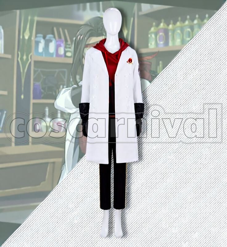 Viper Lab Coat Cosplay cosplay costume from Disney Twisted-Wonderland Jamil, front view 2
