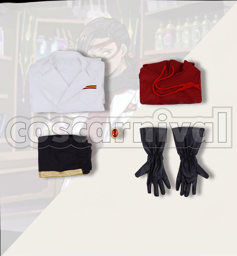 Viper Lab Coat Cosplay cosplay costume from Disney Twisted-Wonderland Jamil, set view