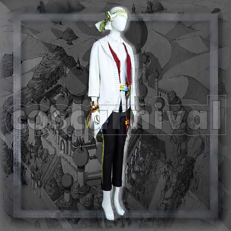 Al-Asim Scarabia School Uniform Cosplay cosplay costume from Disney Twisted-Wonderland Kalim, front view 3