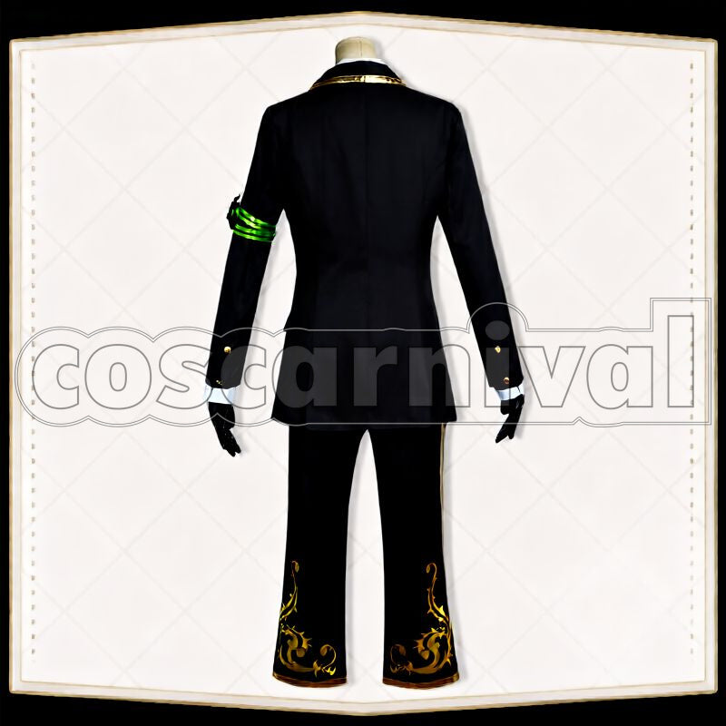 Vanrouge Diasomnia School Uniform Cosplay cosplay costume from Disney Twisted-Wonderland Lilia, back view
