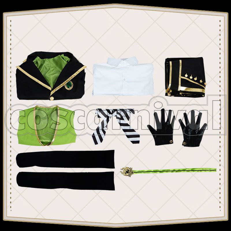 Vanrouge Diasomnia School Uniform Cosplay cosplay costume from Disney Twisted-Wonderland Lilia, set view
