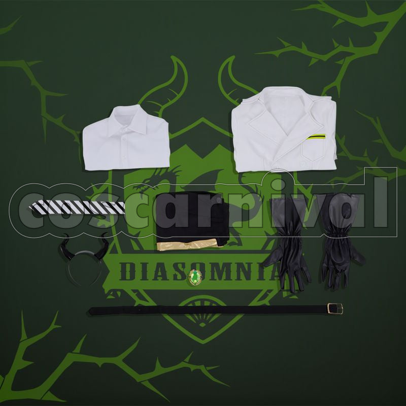 Draconia Lab Coat Cosplay cosplay costume from Disney Twisted-Wonderland Malleus, set view