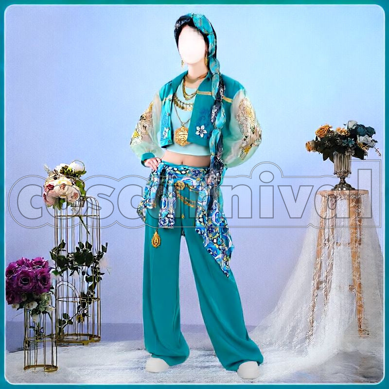 Tealrajah Dunasmina Cosplay cosplay costume from Disney Twisted-Wonderland Minajael, front view 2