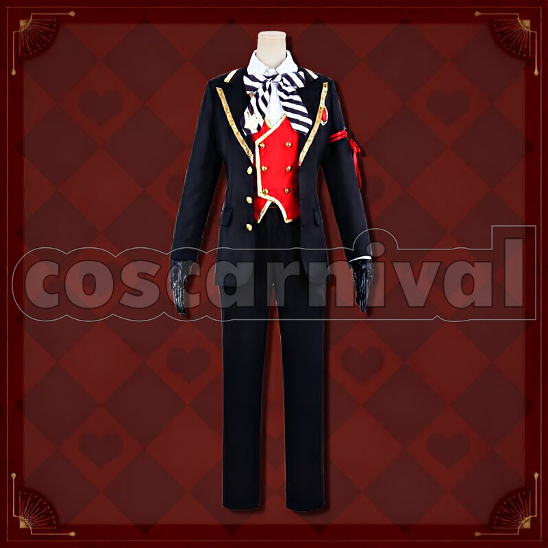 Rosehearts Heartslabyul School Uniform Cosplay cosplay costume from Disney Twisted-Wonderland Riddle, front view 2