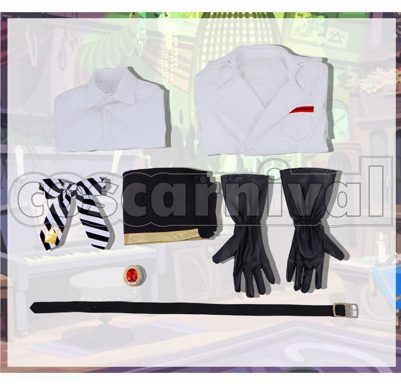 Rosehearts Lab Coat Cosplay cosplay costume from Disney Twisted-Wonderland Riddle, set view