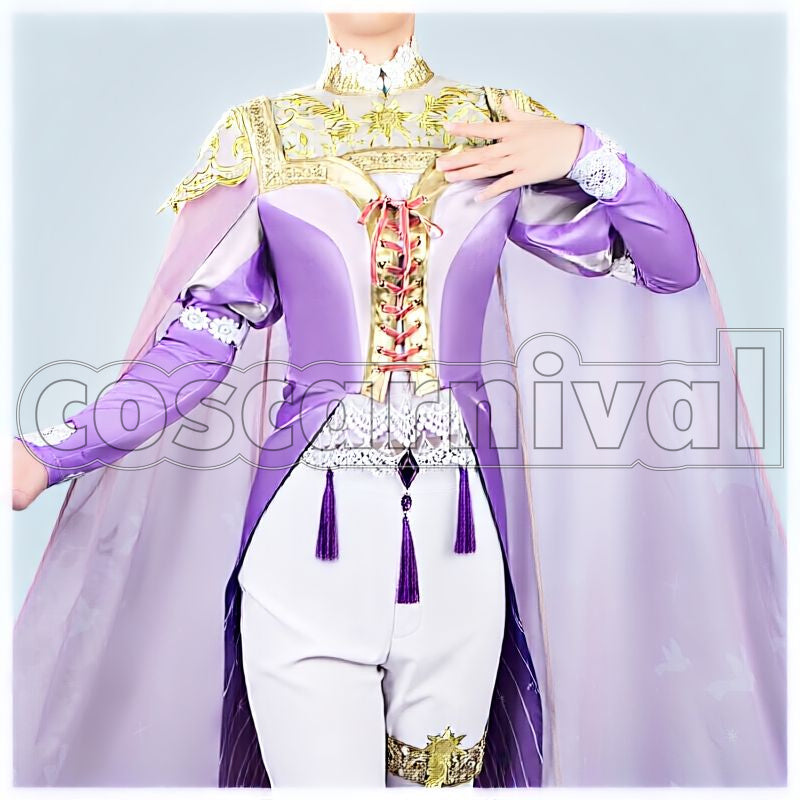 Rosehearts Night Sky's Chiffon Cosplay cosplay costume from Disney Twisted-Wonderland Riddle, front view 1
