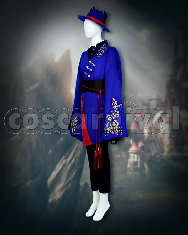 Hunt Pomefiore Dorm Uniform Cosplay cosplay costume from Disney Twisted-Wonderland Rook, front view 4