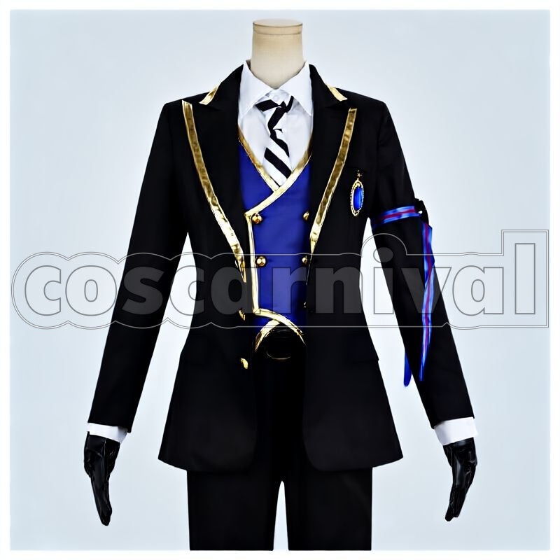 Hunt Pomefiore School Uniform Cosplay cosplay costume from Disney Twisted-Wonderland Rook, front view 1