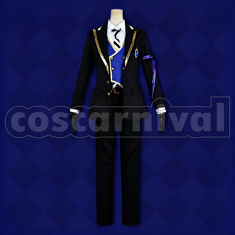 Hunt Pomefiore School Uniform Cosplay cosplay costume from Disney Twisted-Wonderland Rook, front view 2