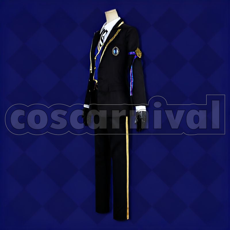 Hunt Pomefiore School Uniform Cosplay cosplay costume from Disney Twisted-Wonderland Rook, side view