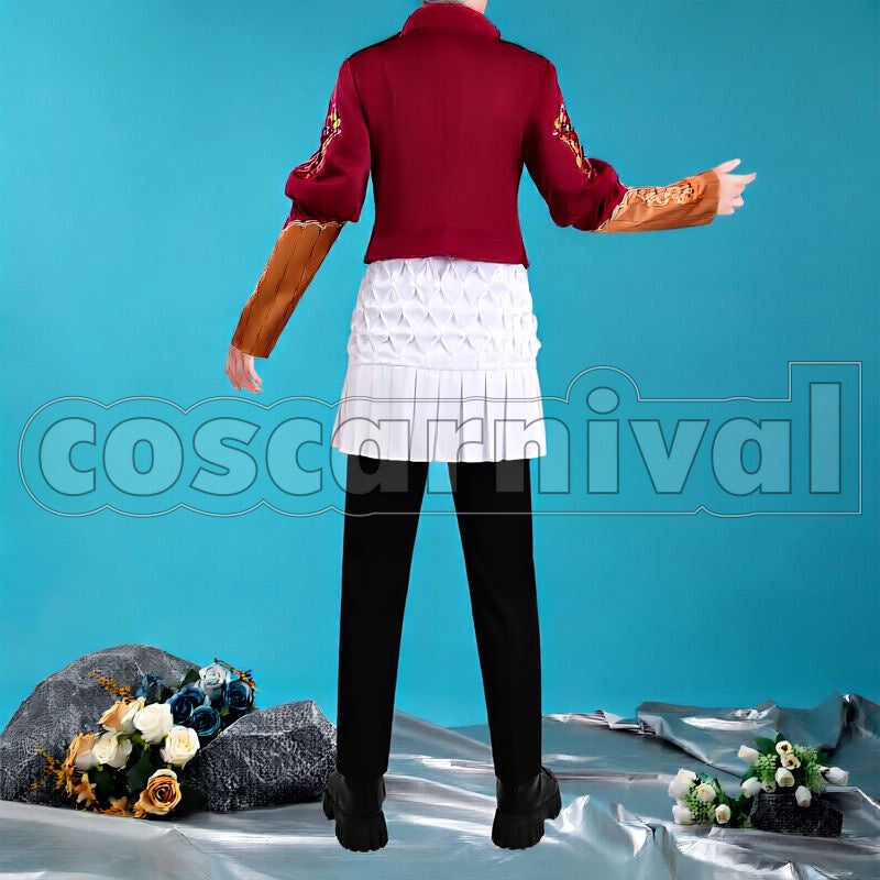 Bucchi La Bonbonnière Cosplay cosplay costume from Disney Twisted-Wonderland Ruggie, back view 1