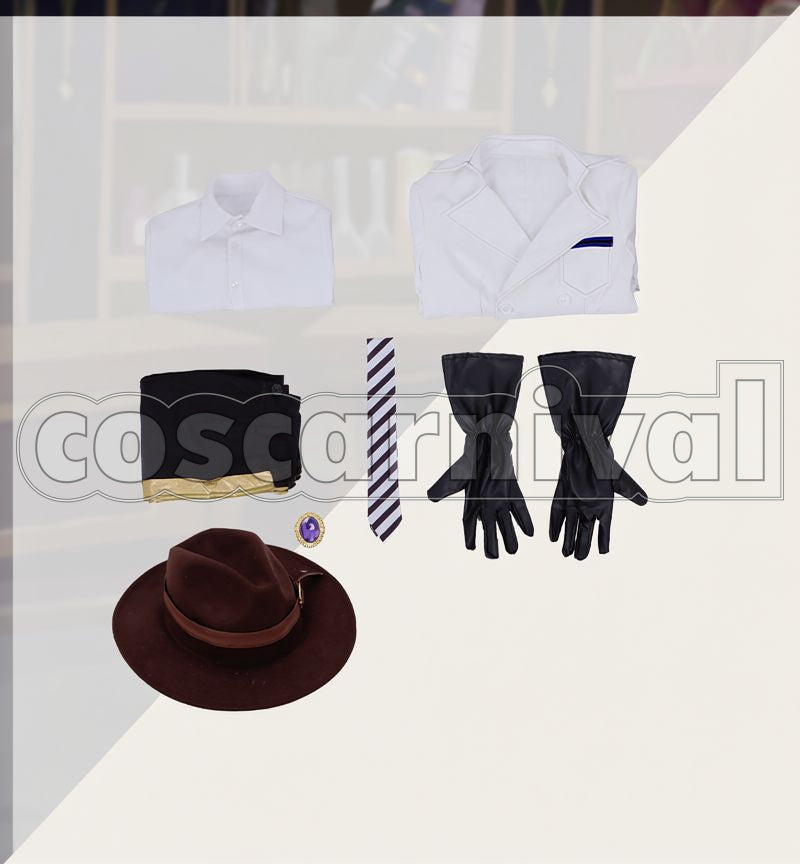 Bucchi, Rook Hunt Lab Coat Cosplay cosplay costume from Disney Twisted-Wonderland Ruggie, set view