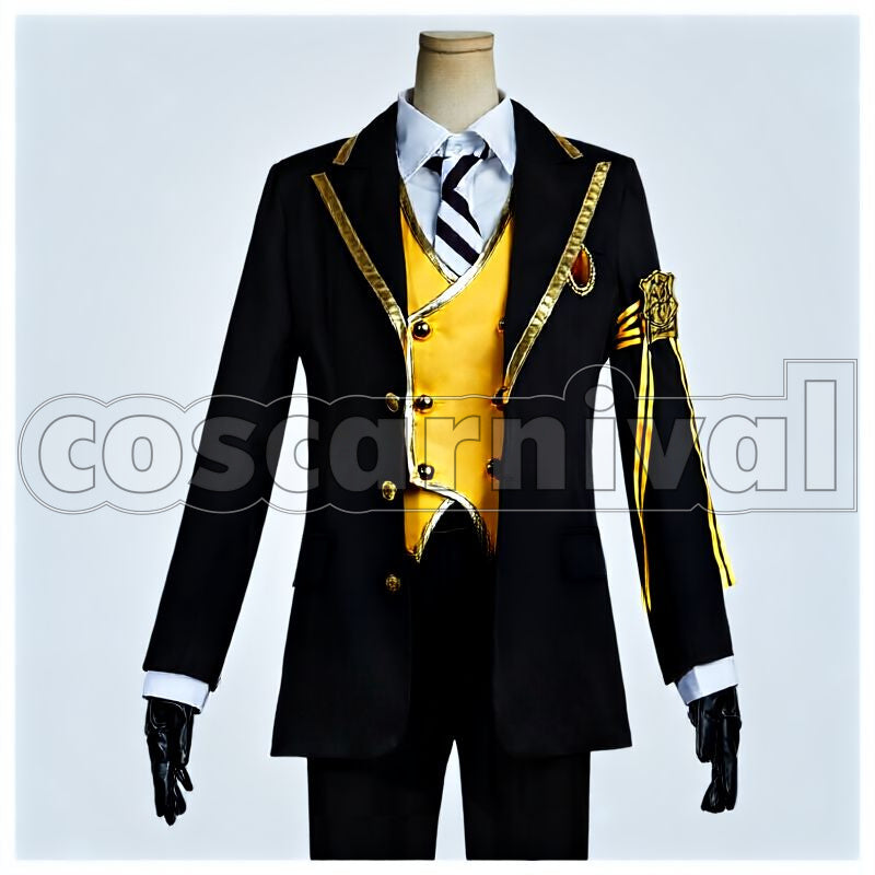 Bucchi Savanaclaw School Uniform Cosplay cosplay costume from Disney Twisted-Wonderland Ruggie, front view 1