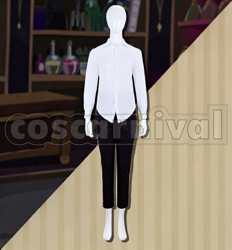 Zigvolt Lab Coat Cosplay cosplay costume from Disney Twisted-Wonderland Sebek, front view 3