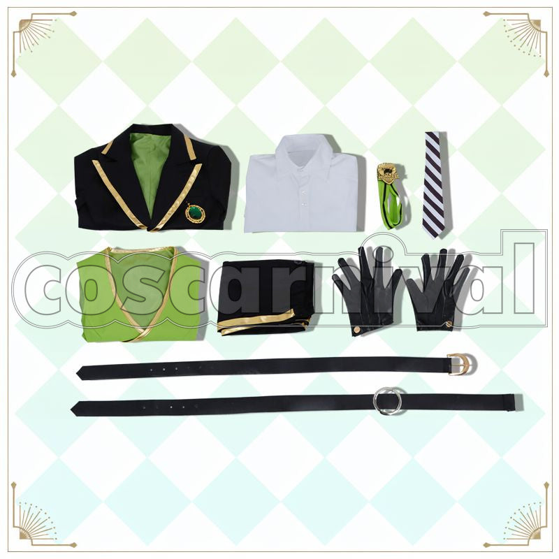 Diasomnia School Uniform Cosplay cosplay costume from Disney Twisted-Wonderland Silver, set view