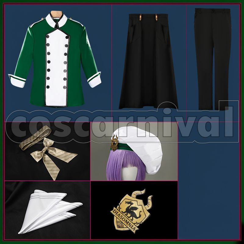 Riddle Rosehearts The Culinary Crucible Cosplay cosplay costume from Disney Twisted-Wonderland Silver, set view