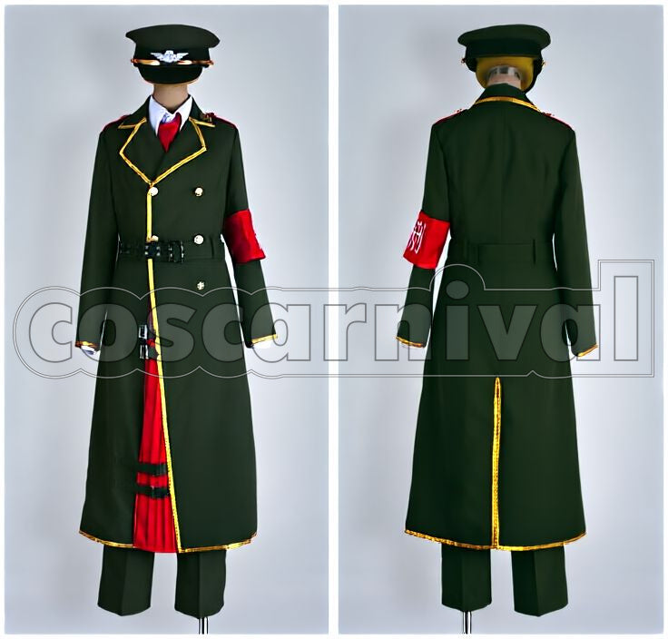 Executions Police Khaki Uniform Full Set Cosplay cosplay costume from Dolls Special, front view 2