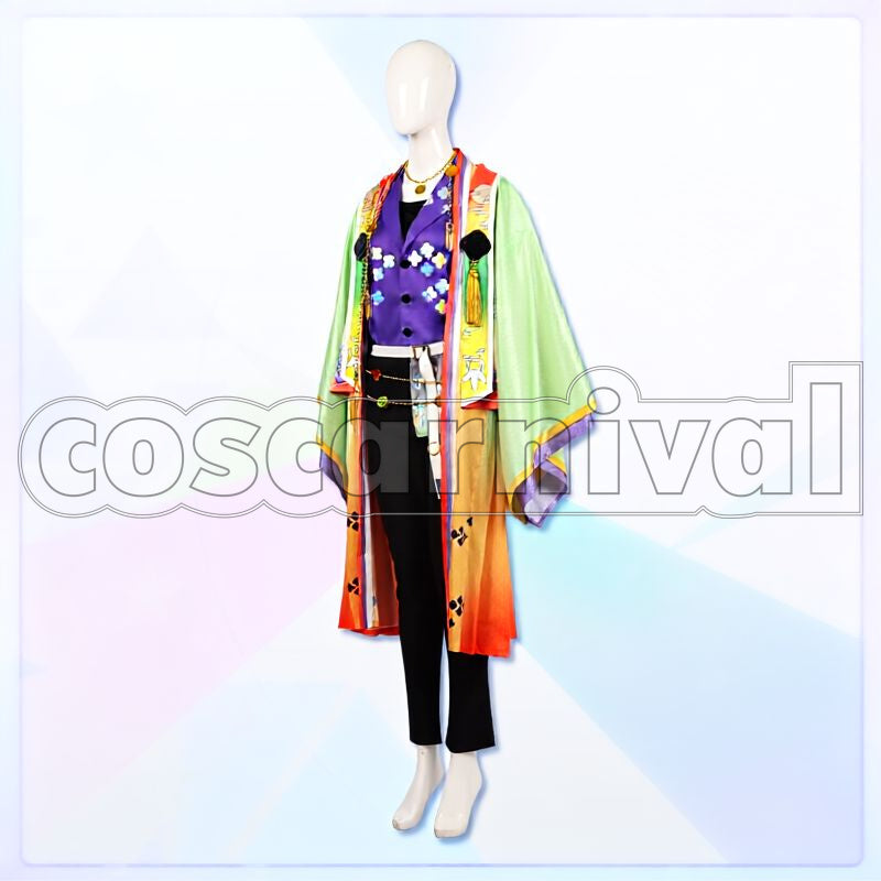 Hiyori Tomoe, Tatsumi Kazehaya, Hokuto Hidaka, Arashi Narukami, Kanata Shinkai Moonlight Disco Cosplay cosplay costume from Ensemble Stars!!, front view 2
