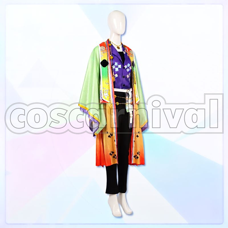 Hiyori Tomoe, Tatsumi Kazehaya, Hokuto Hidaka, Arashi Narukami, Kanata Shinkai Moonlight Disco Cosplay cosplay costume from Ensemble Stars!!, front view 3
