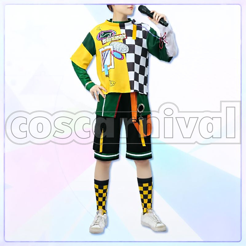 Hokuto Hidaka Chill Yellow MV Outfit Cosplay cosplay costume from Ensemble Stars!!, front view 3