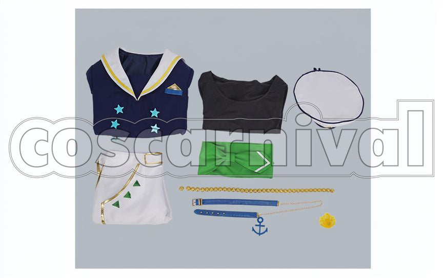 Midori Takamine Voyage! Early Spring Cruising Live Cosplay cosplay costume from Ensemble Stars!, set view