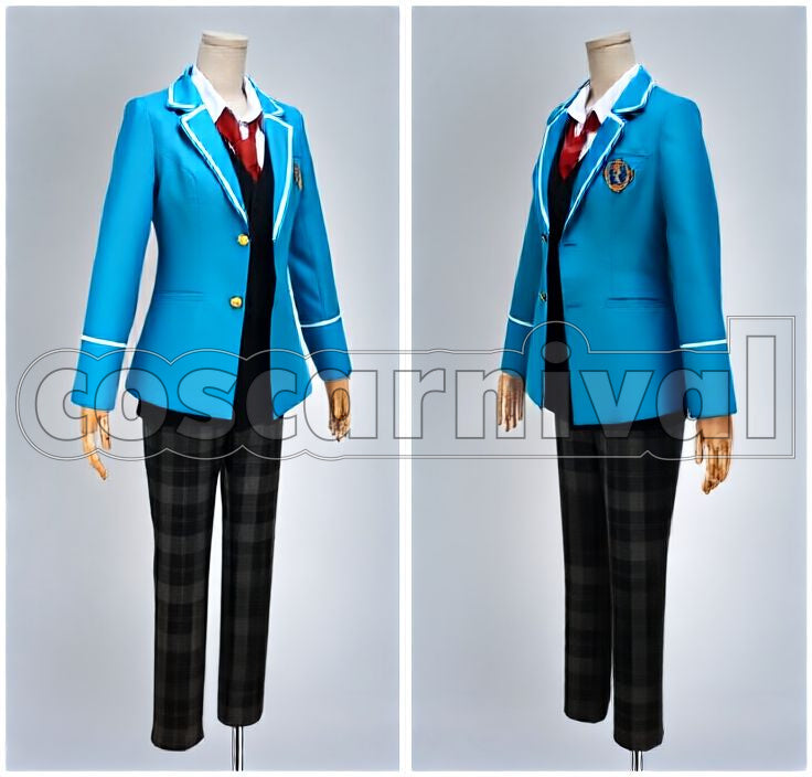 Midori Takamine Yumenosaki Academy School Uniform Necktie 3-Color Set Cosplay cosplay costume from Ensemble Stars!, color set 5160 front view 2