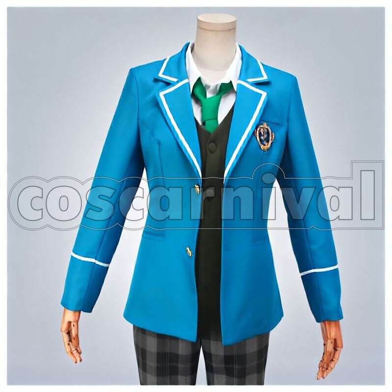 Rei Sakuma Yumenosaki Academy School Uniform Necktie 3-Color Set Cosplay cosplay costume from Ensemble Stars!, color set 5038 front view 1