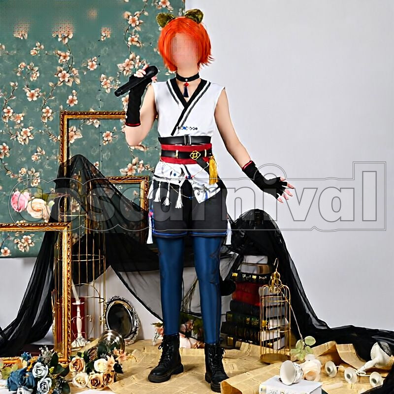 x The Legend of Luo Xiaohei Black Cat Rhapsody Leo Tsukinaga Cosplay cosplay costume from Ensemble Stars!!, front view 3