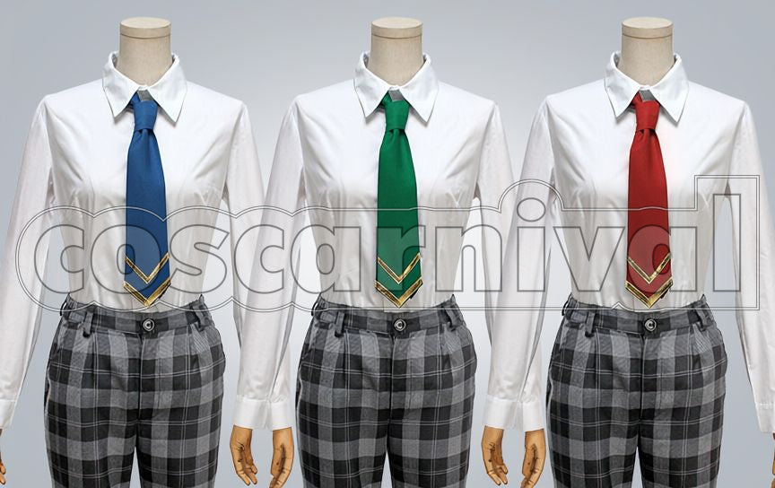 Yumenosaki Academy School Uniform Necktie 3-Color Set Cosplay cosplay costume from Ensemble Stars!, color set 5003 front view 3