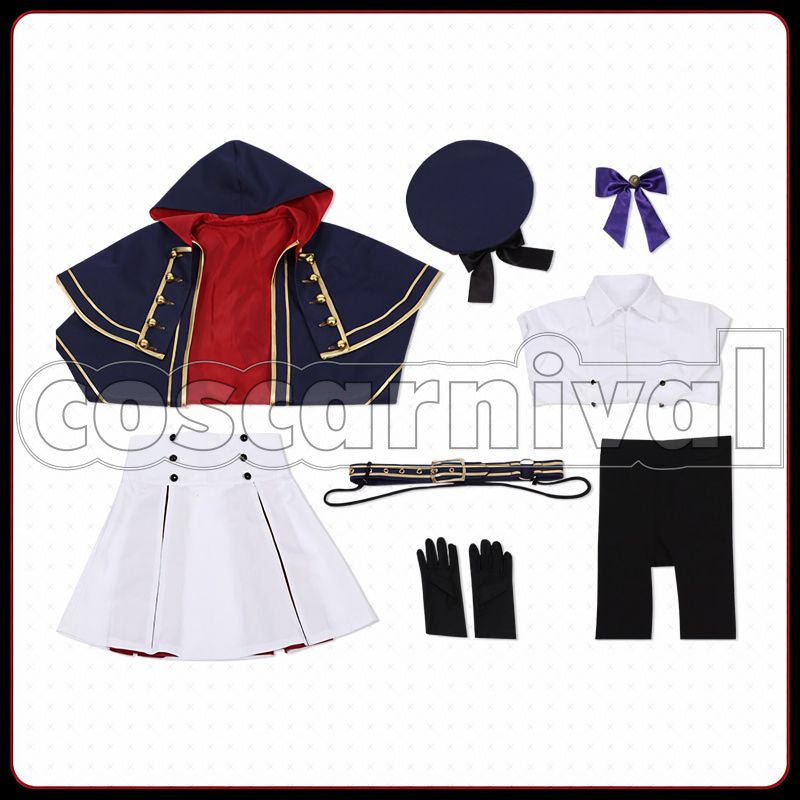 Artoria Caster 2nd Ascension Cosplay cosplay costume from Fate/Grand Order, set view