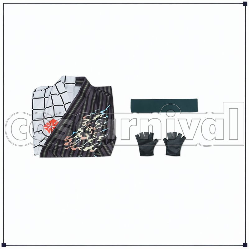 Ashiya Dōman Morning Glory Yukata (Cursed) Cosplay cosplay costume from Fate/Grand Order, set view