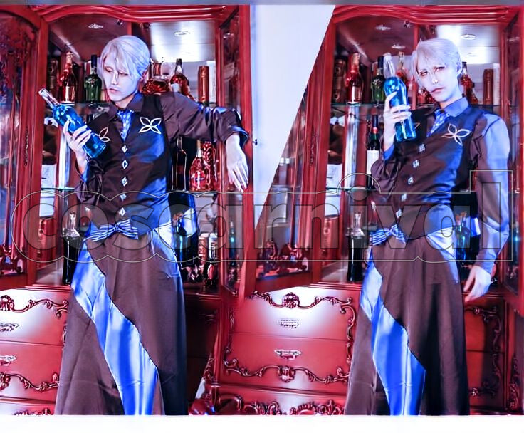 James Moriarty Costume Dress Gray Collar Cosplay cosplay costume from Fate/Grand Order, front view 5