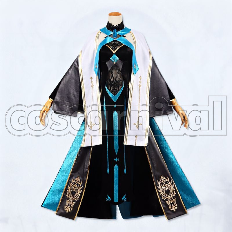 Morgan The Winter Queen (with Crown) Cosplay cosplay costume from Fate/Grand Order, front view 2