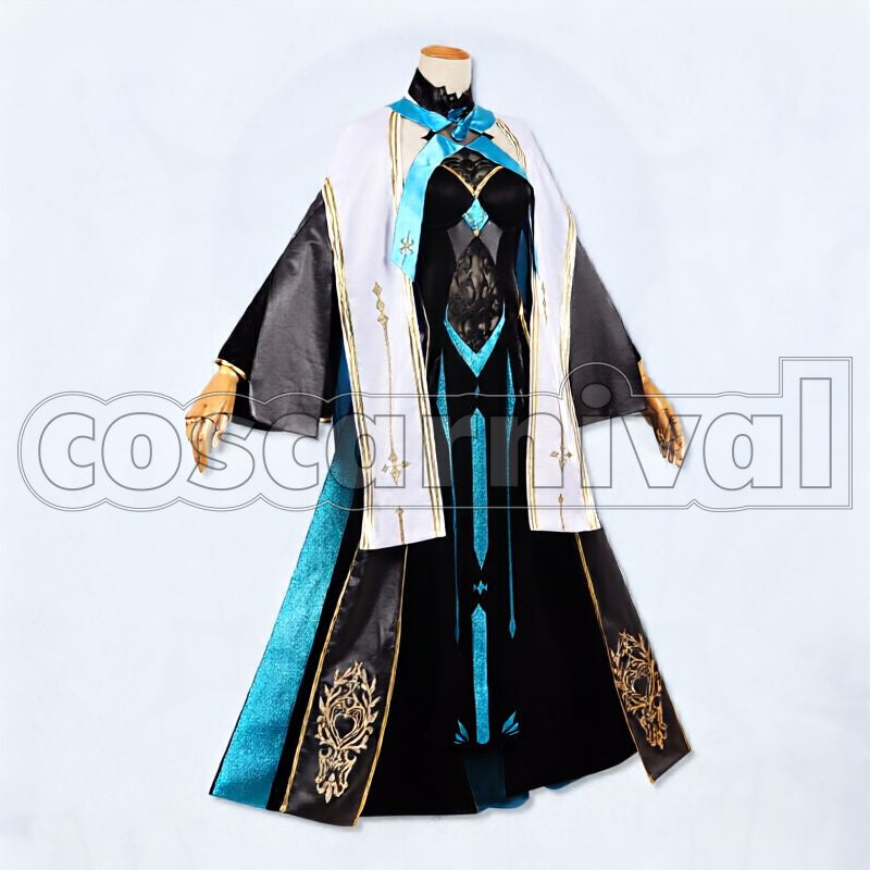 Morgan The Winter Queen (with Crown) Cosplay cosplay costume from Fate/Grand Order, front view 4