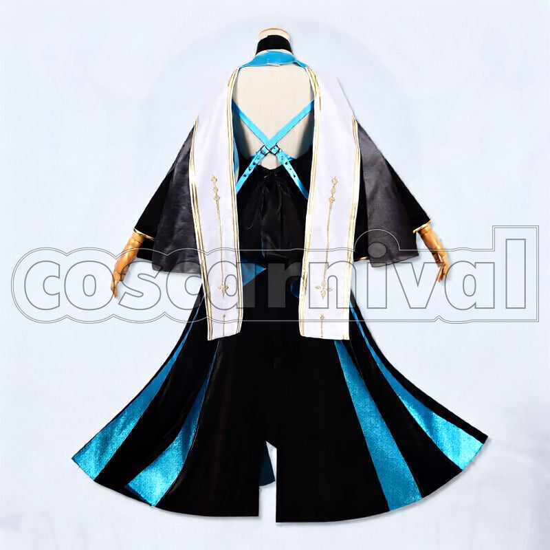 Morgan The Winter Queen (with Crown) Cosplay cosplay costume from Fate/Grand Order, back view