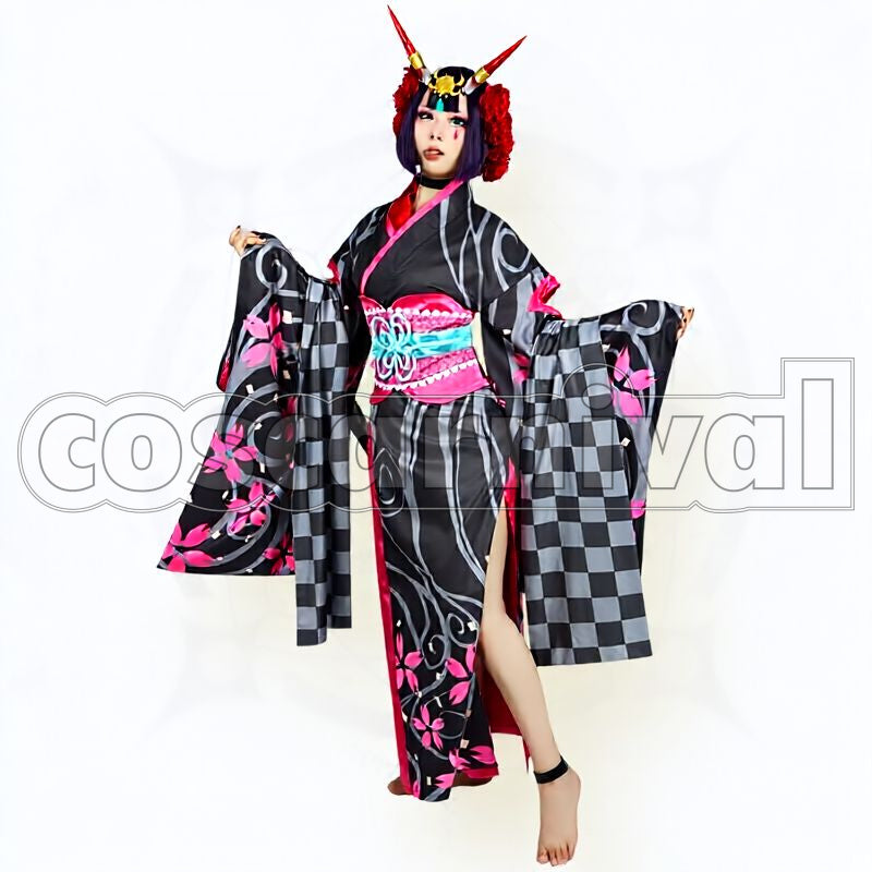 Shuten Dōji Assassin Costume Dress Song of Cherry Blossoms in Full Glory Cosplay cosplay costume from Fate/Grand Order, front view 2