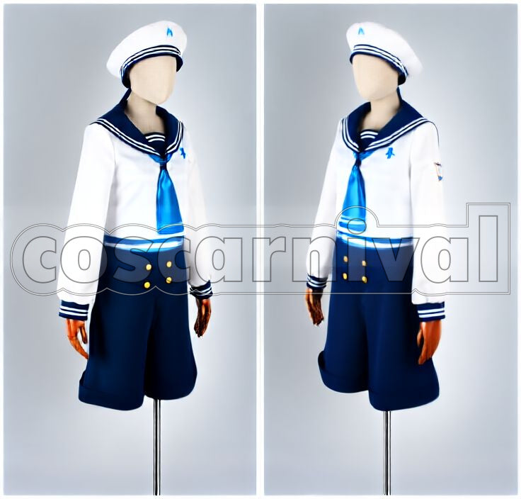 Haruka Nanase Swim Club SPLASH FREE ED Childhood Sailor Cosplay cosplay costume from Free!, front view 2