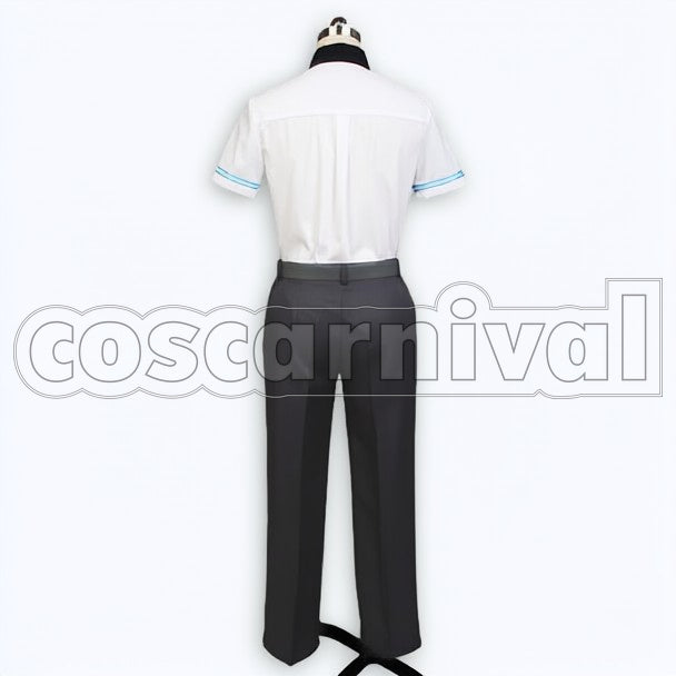 School Nagisa Hazuki Summer cosplay costume from Free! Iwatobi High, back view