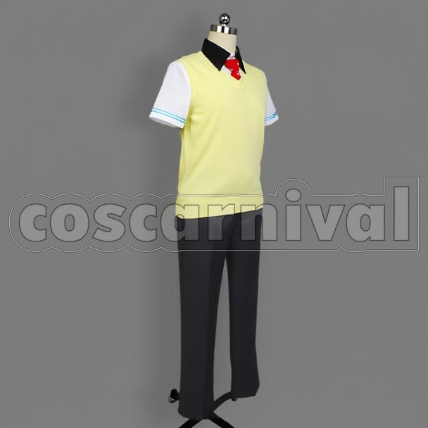 School Nagisa Hazuki Summer cosplay costume from Free! Iwatobi High, side view