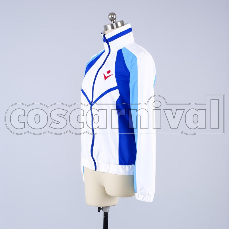 School Haruka Nanase cosplay costume from Free! Iwatobi High, side view