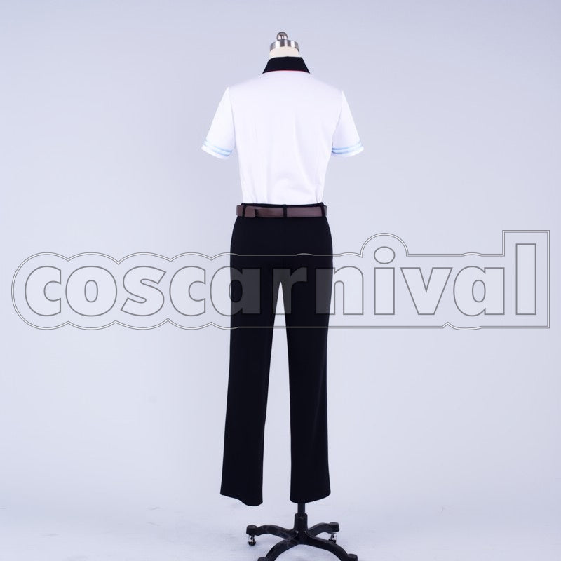 Summer cosplay costume from Free! Rei Ryugazaki, back view