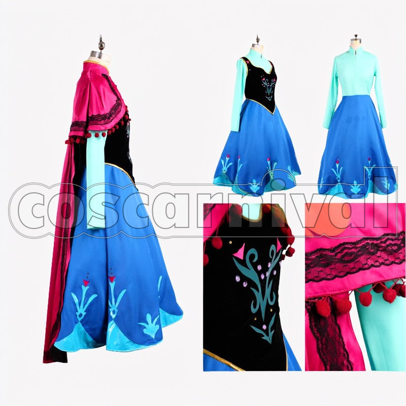 Wear cosplay costume from Frozen Anna Casual, front view 3