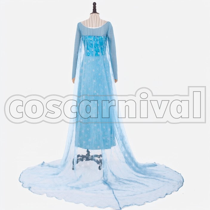 Elsa cosplay costume from Frozen Elsa, back view